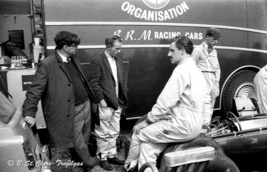 Tony Rudd (far left) with Richie Ginther and Graham Hill